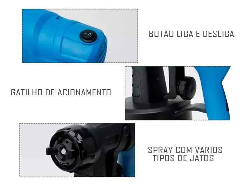 Kit de pistola pulverizadora de pintura eléctrica de 400 W y 110 V
