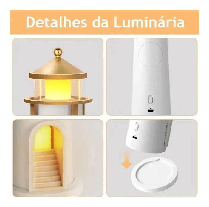 Lámpara de mesa LED USB con proyector de luna – Luz nocturna con sensor de movimiento para habitaciones infantiles