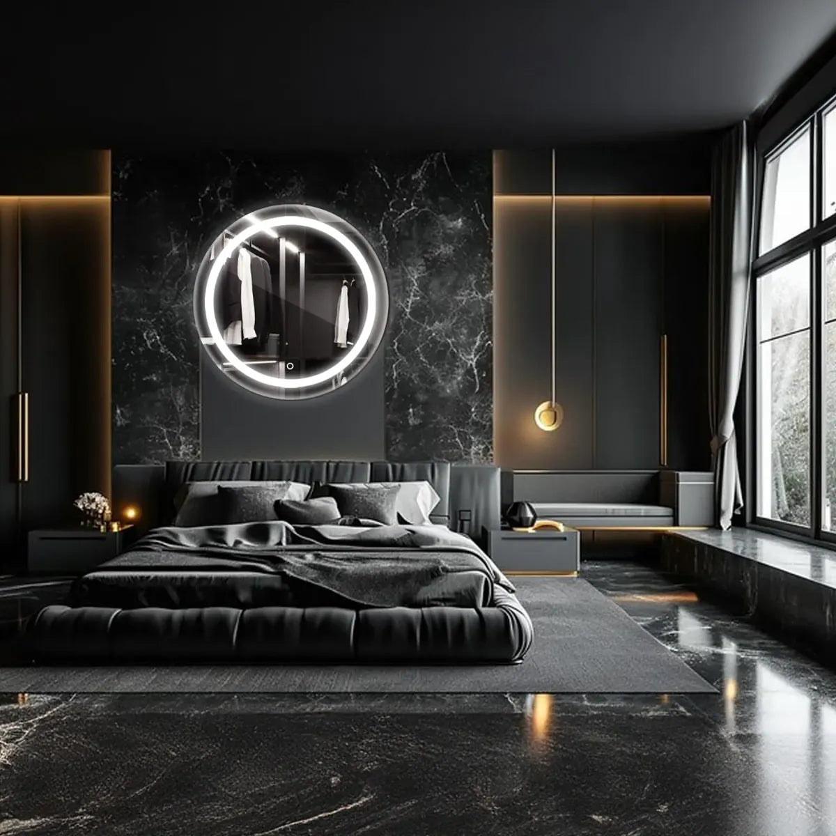 Espejo Led Redondo De Lujo 60x60cm