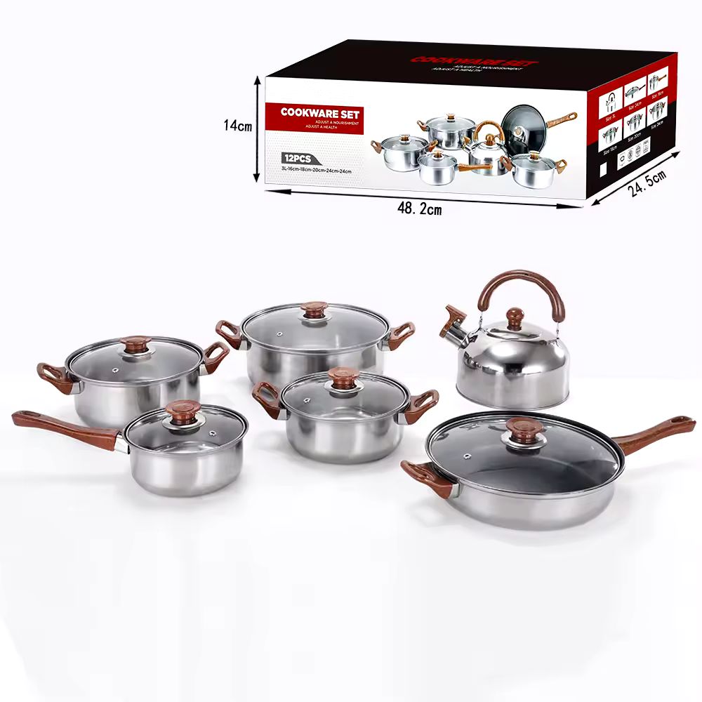 🔥 LIQUIDACIÓN DE STOCK: Conjunto de Potes de 12 Peças de Qualidade  🍲🍚